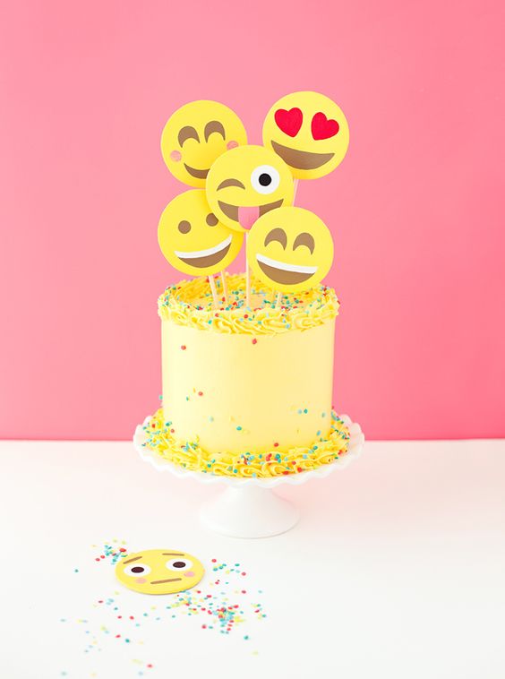 Emoji Birthday Party Cake Ideas