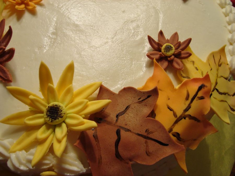 Fall Leaves and Mums