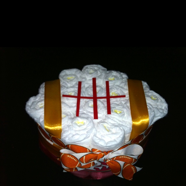 Football Diaper Cake Football Diaper Cake