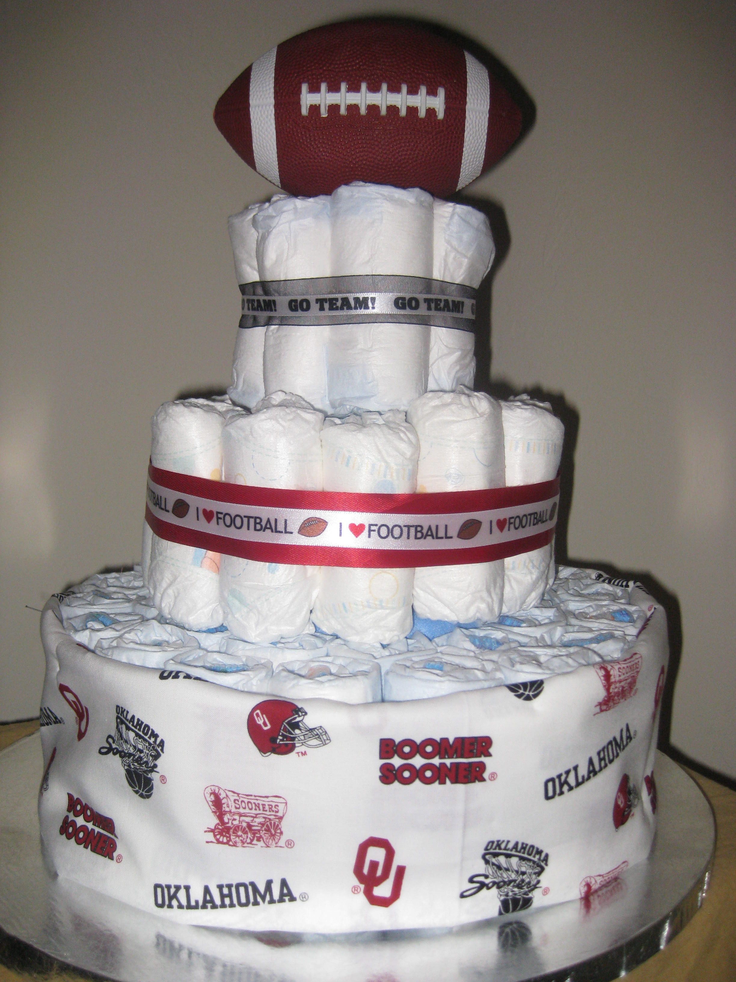 Football Theme Diaper Cake