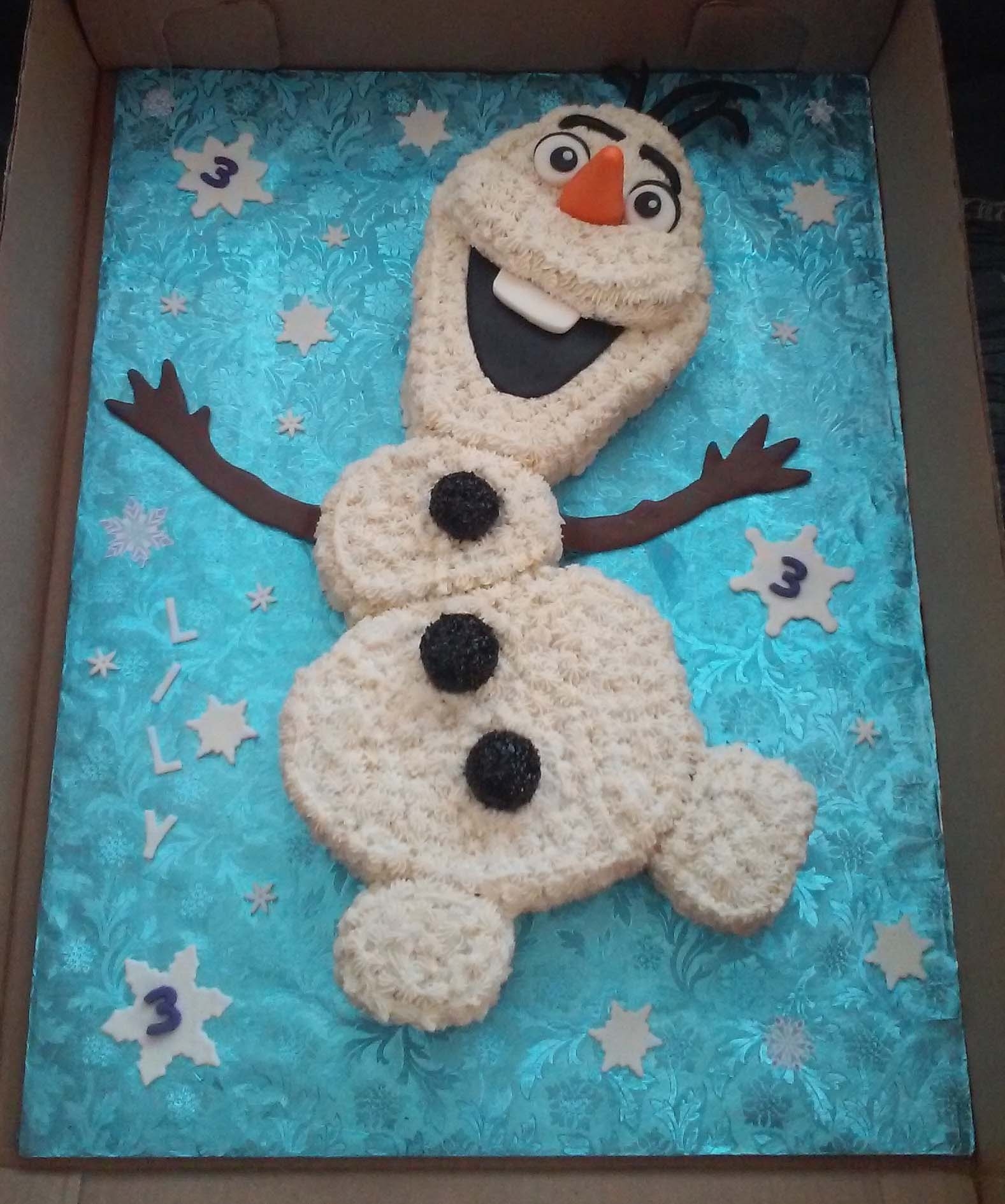 Frozen Olaf Themed Birthday Cake