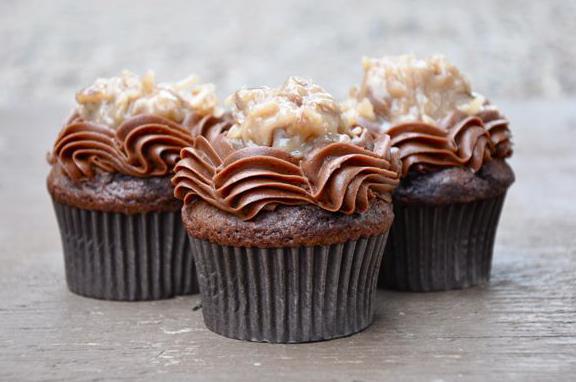 German Chocolate Cake Cupcakes