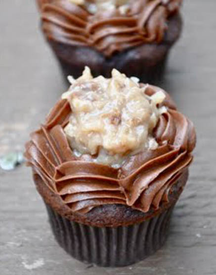 German Chocolate Cake Cupcakes