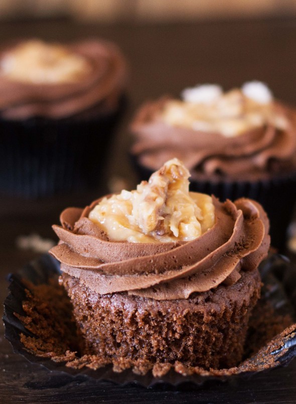 German Chocolate Cupcakes with Cake Mix Recipes