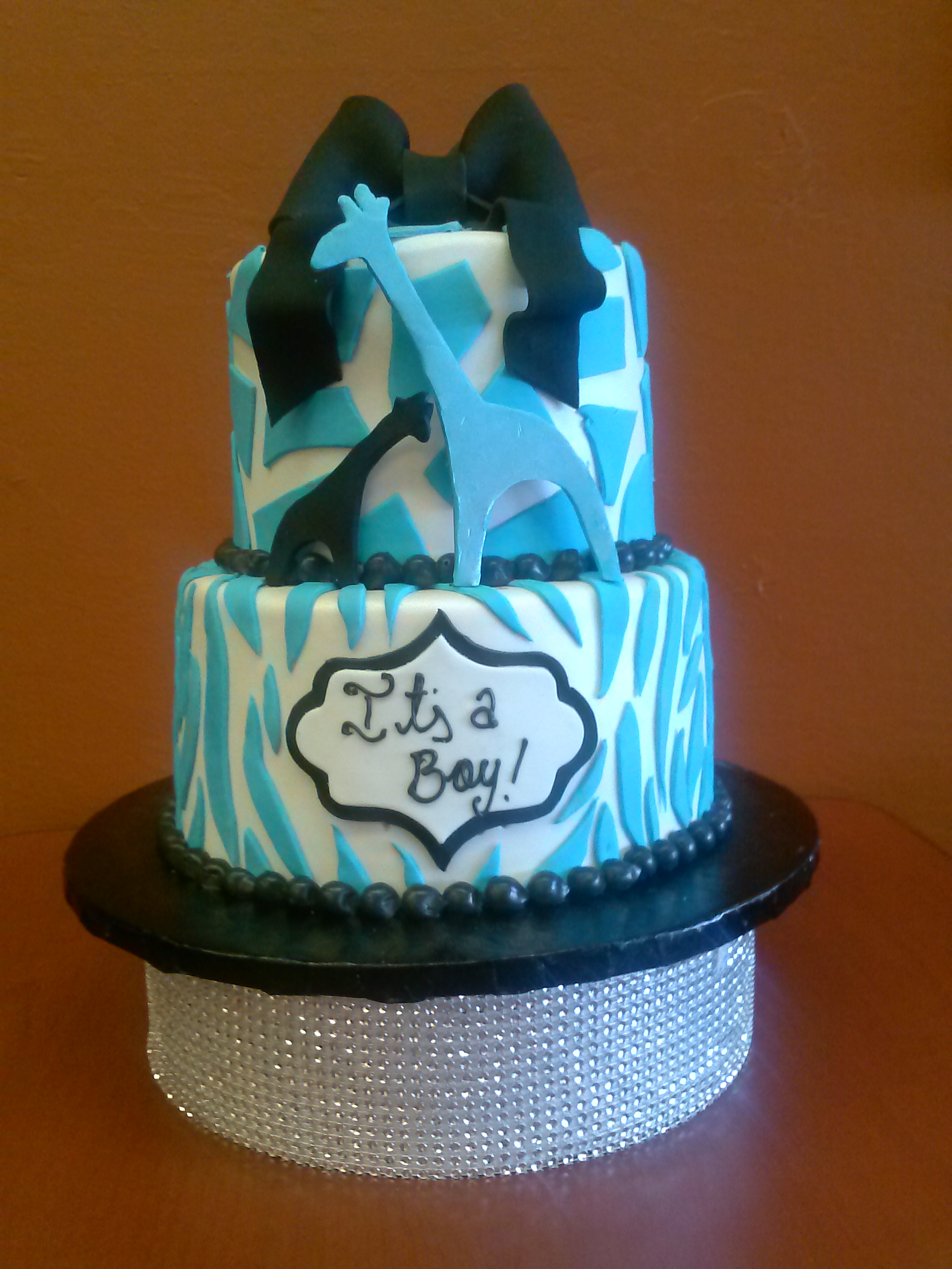 Giraffe Themed Baby Shower Cake Giraffe Themed Baby Shower Cake