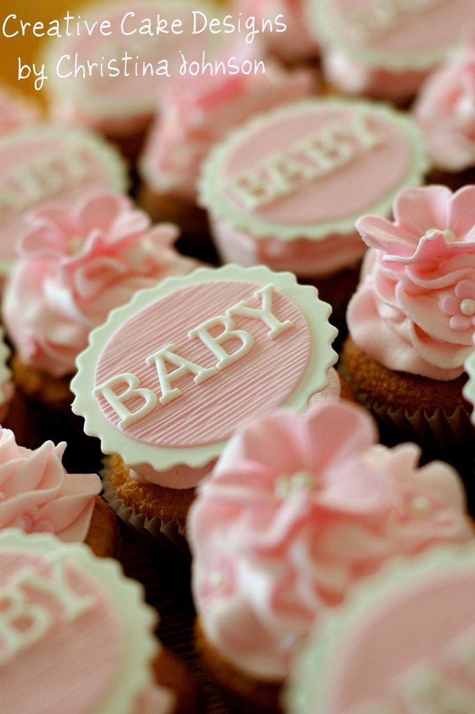 Girl Baby Shower Cupcakes