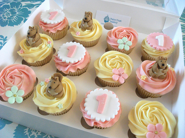 Girl First Birthday Cupcakes Girl First Birthday Cupcakes