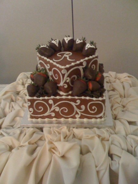 Grooms Chocolate Wedding Cake