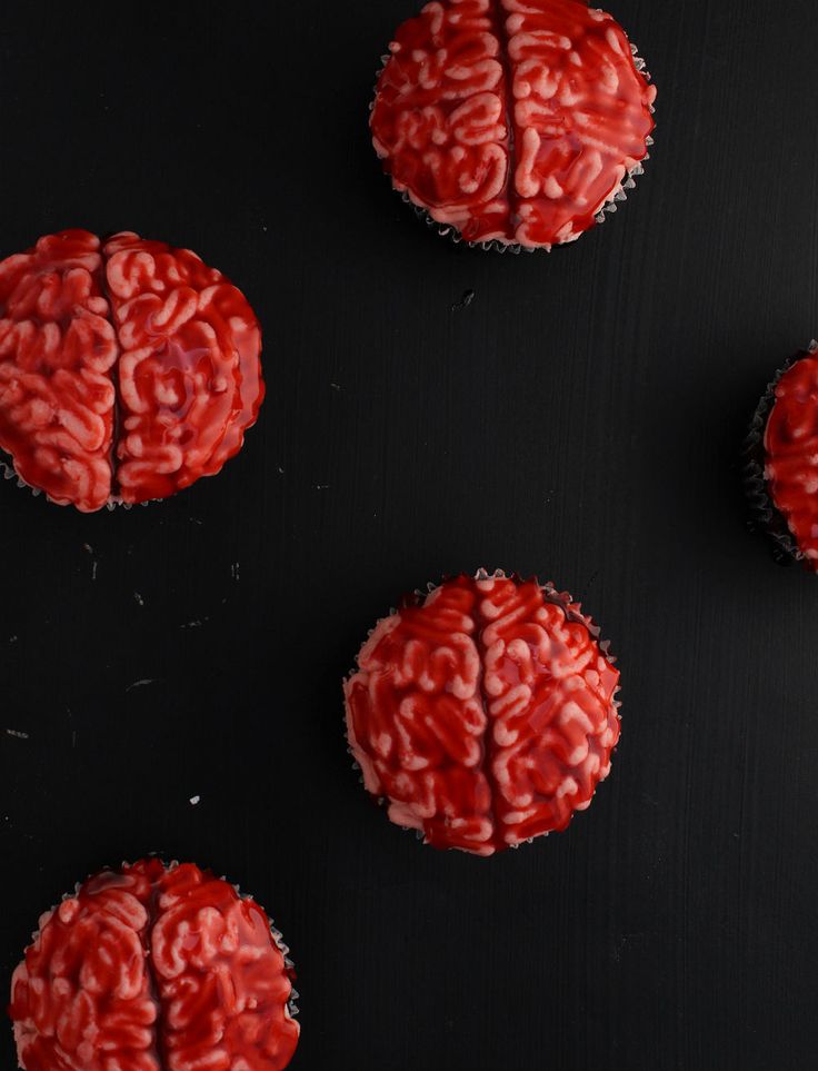 Halloween Brain Cupcakes