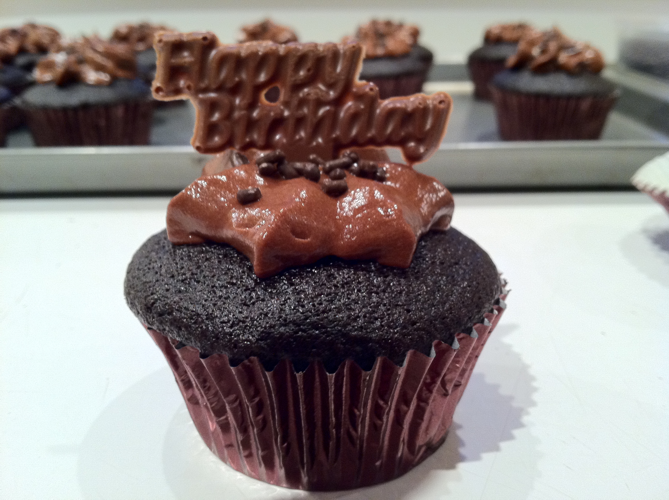 Happy Birthday Chocolate Cupcake Happy Birthday Chocolate Cupcake