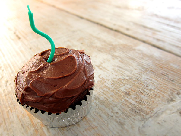 Happy Birthday Chocolate Cupcake