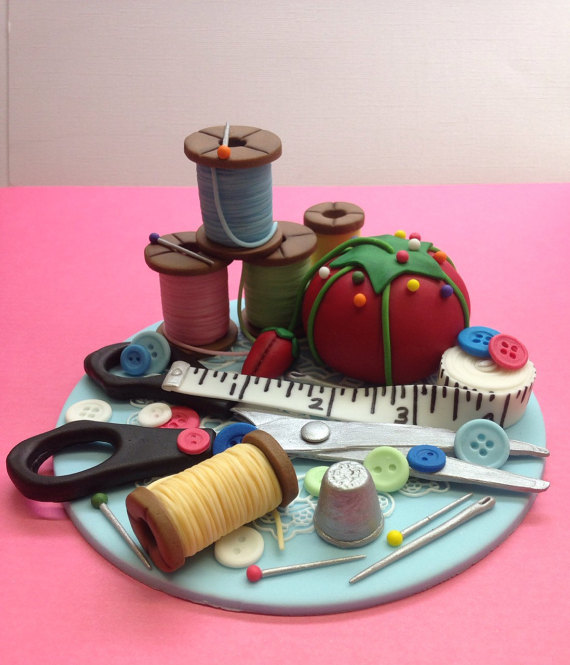 Happy Birthday Sewing Cake