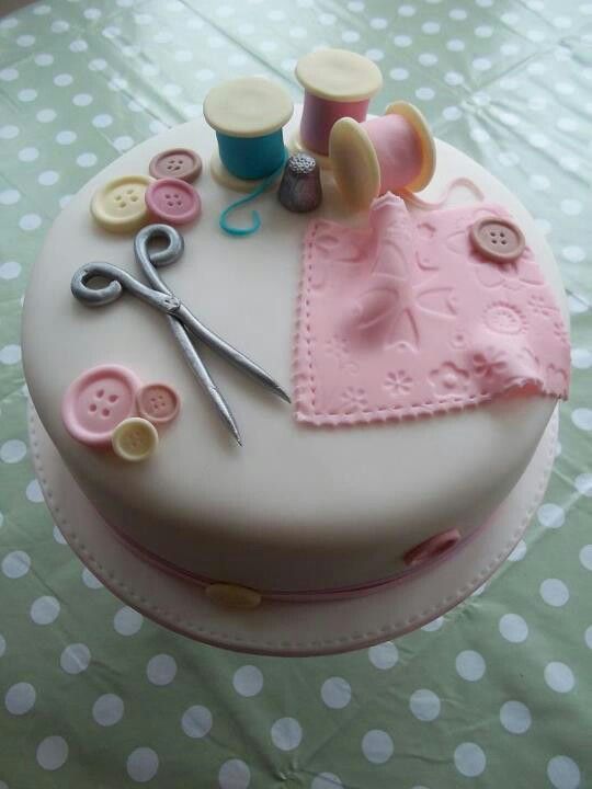 Happy Birthday Sewing Cake