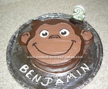 Homemade Curious George Birthday Cake