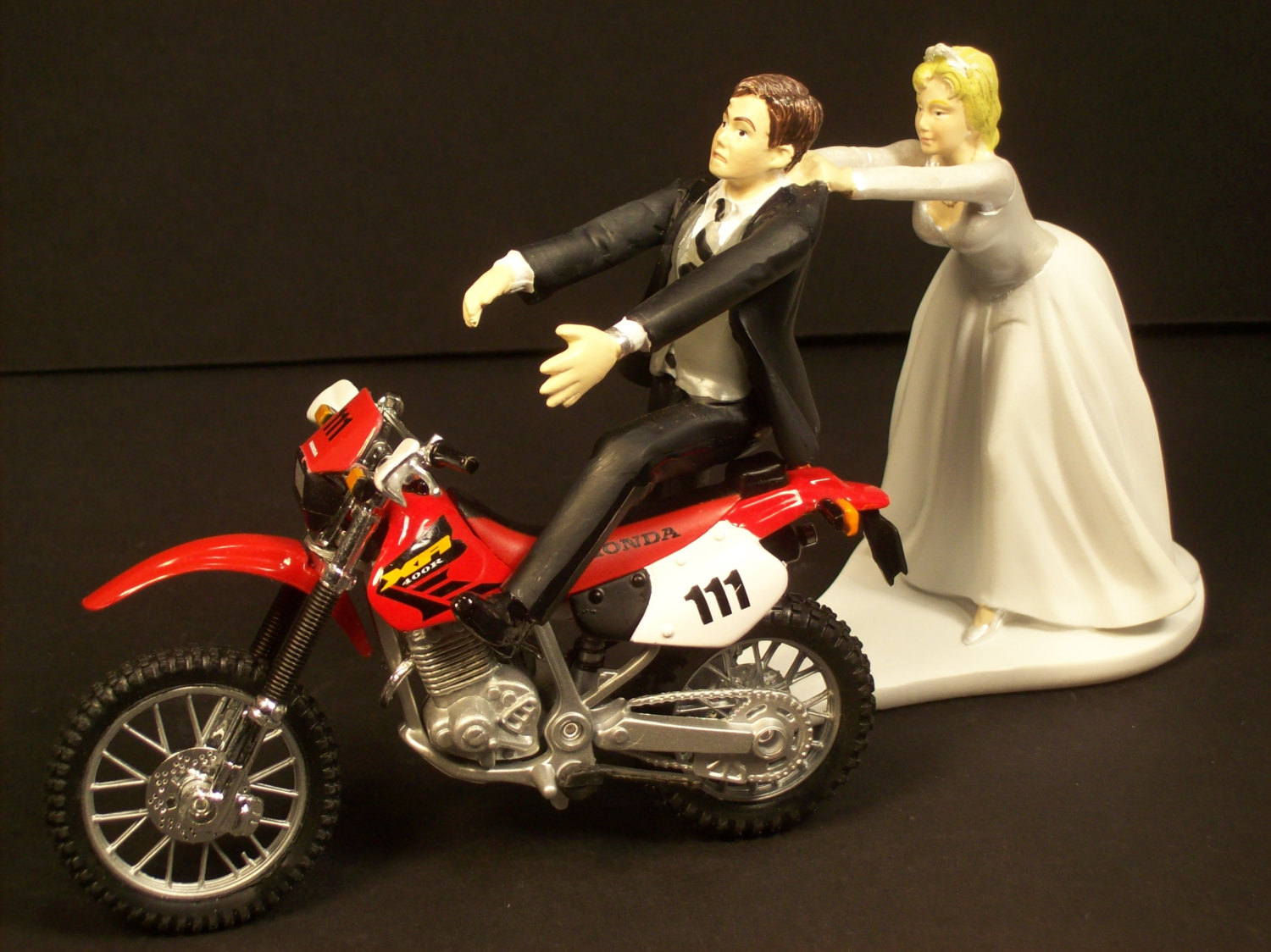 Honda Dirt Bike Wedding Cake Topper