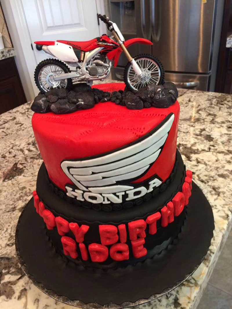 Honda Motorcycle Birthday Cake