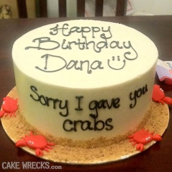I Gave You Crabs Birthday Cake