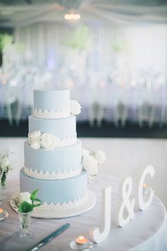 Light Blue Wedding Cake