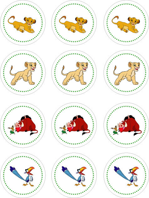 Lion King Cupcake Toppers Printable