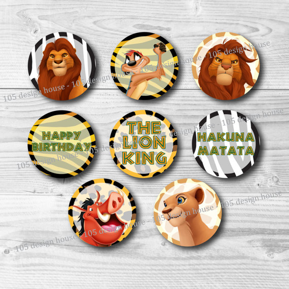 Lion King Cupcake Toppers Printable
