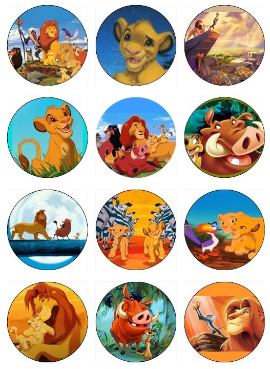 Lion King Edible Cupcake Toppers