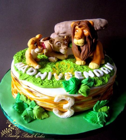 Lion King Theme Birthday Cake