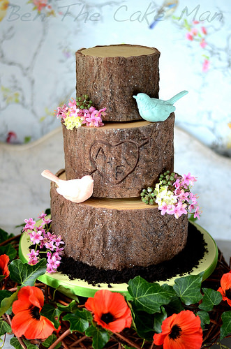 Log Wedding Cake