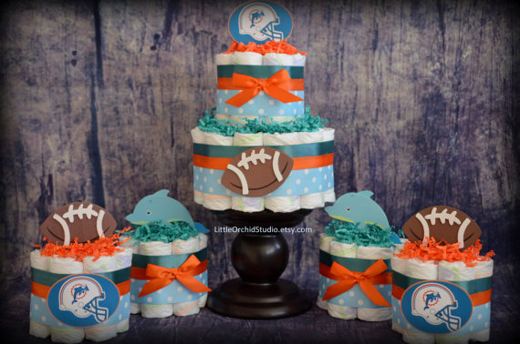 Miami Dolphins Baby Shower Cake Miami Dolphins Baby Shower Cake