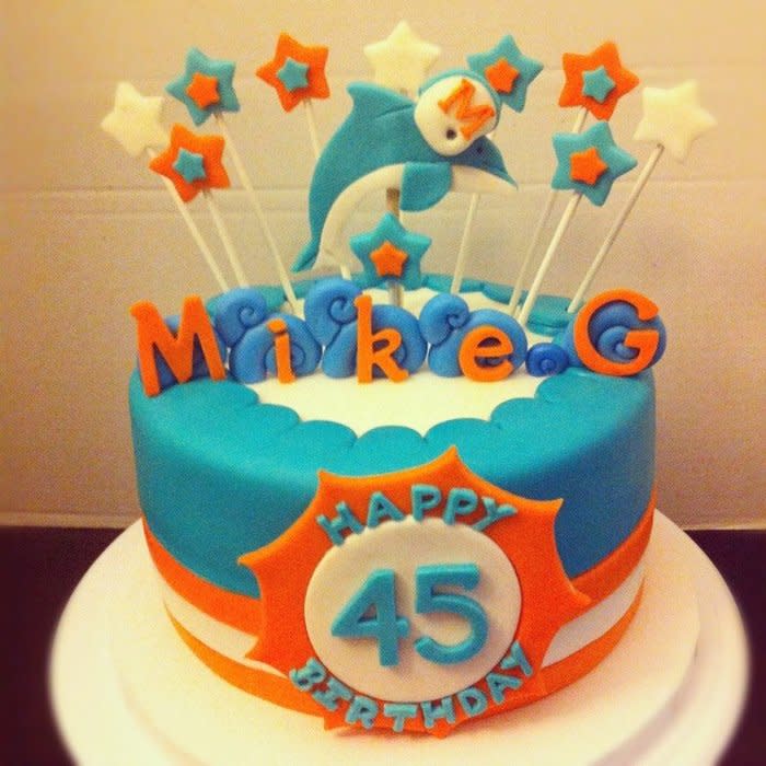 Miami Dolphins Cake Miami Dolphins Cake