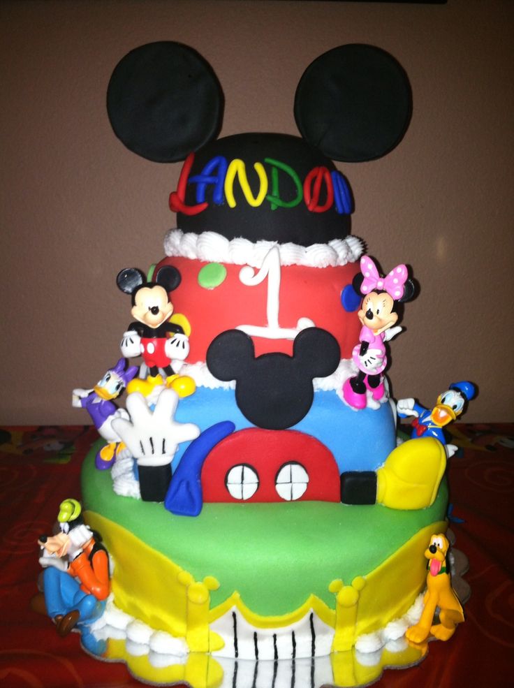 Mickey Mouse Clubhouse 1st Birthday Cake