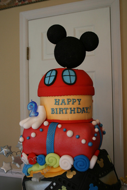 Mickey Mouse Fondant Birthday Cake