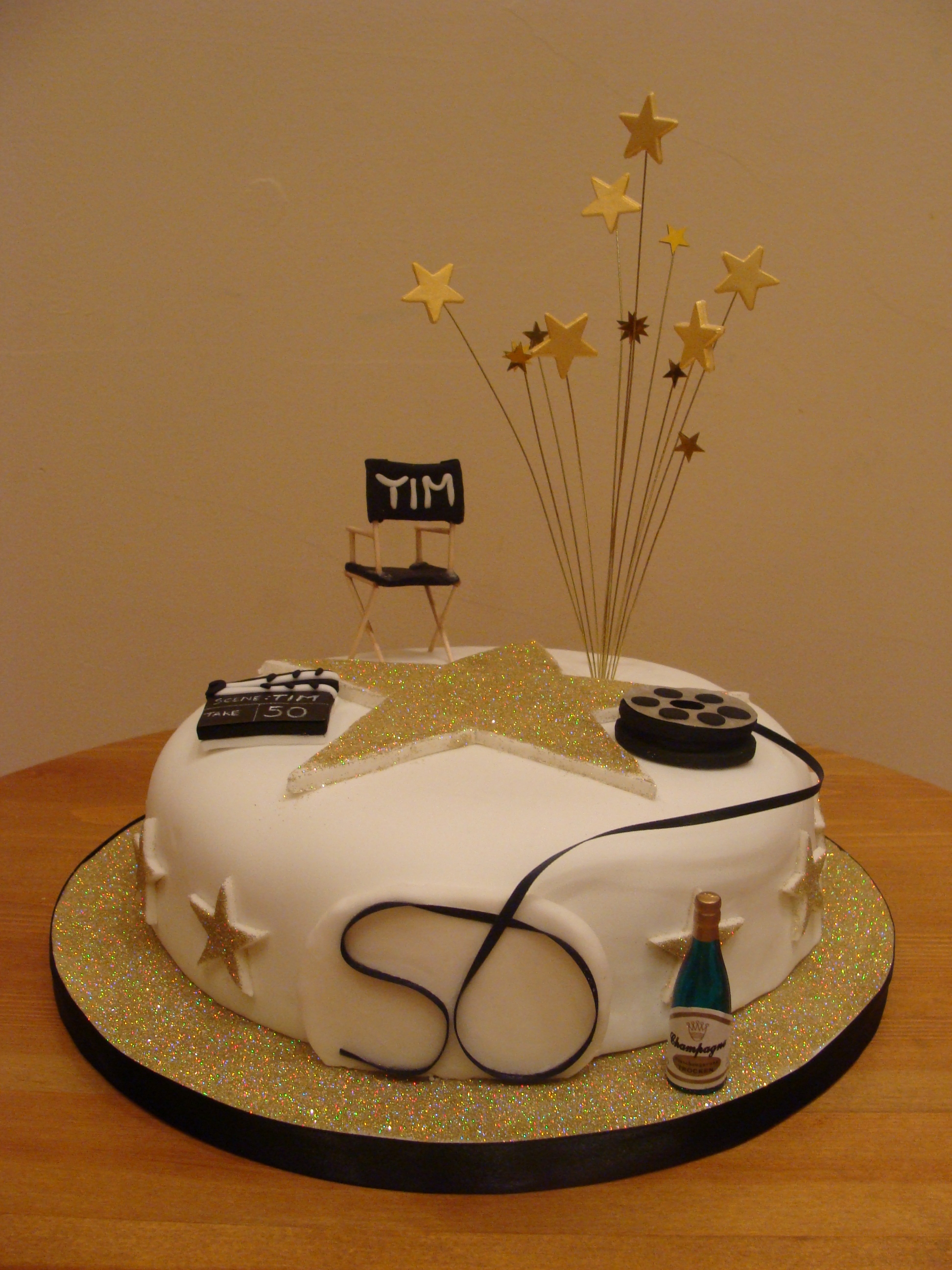 Movie Theme 50th Birthday Cake