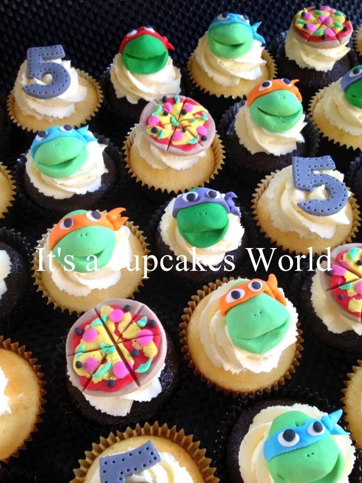 Ninja Turtles Fondant Cupcake Toppers