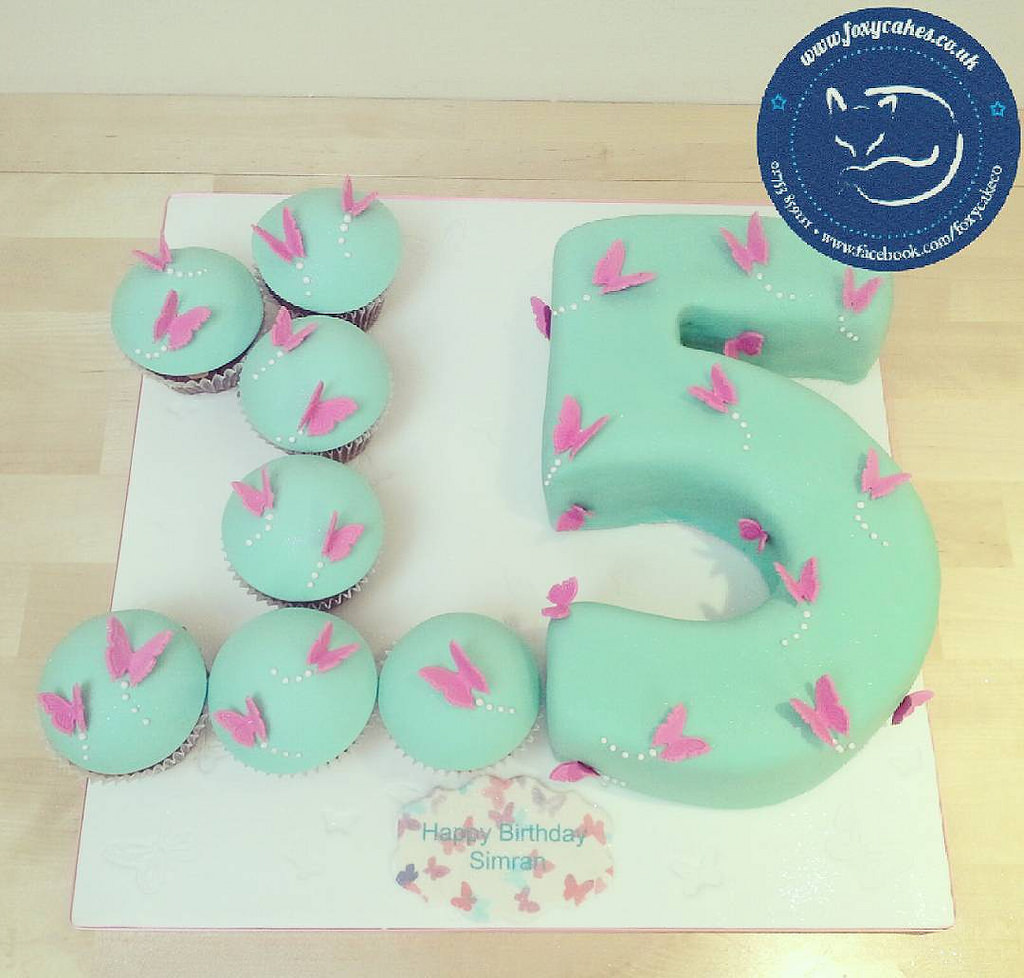 Number Shaped Cupcake Cakes