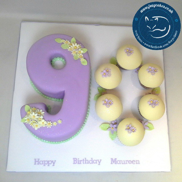 Number Shaped Cupcake Cakes