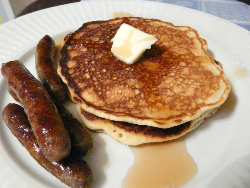 Pancake and Sausage Breakfast