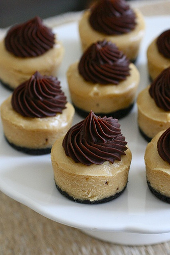 6 Photos of Chocolate Peanut Butter Cup Mini Cheesecakes