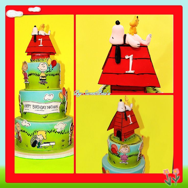 Peanut Gang Snoopy Birthday Cake Images