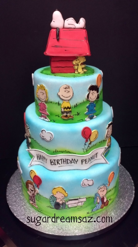 Peanut Happy Birthday Cake