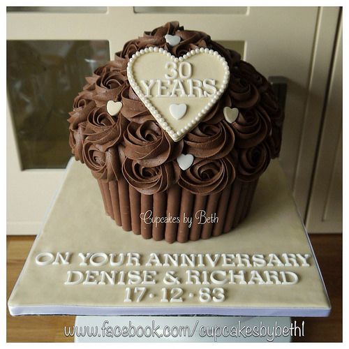 Pearl Anniversary Giant Cupcake Pearl Anniversary Giant Cupcake
