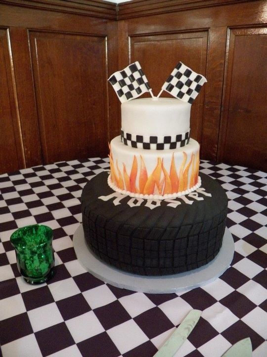 Pinewood Derby Race Cake