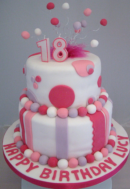 Pink 18th Birthday Cake Pink 18th Birthday Cake