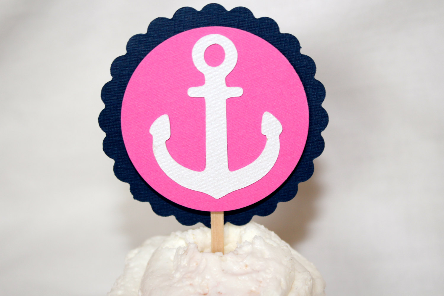 Pink and Blue Nautical Anchor