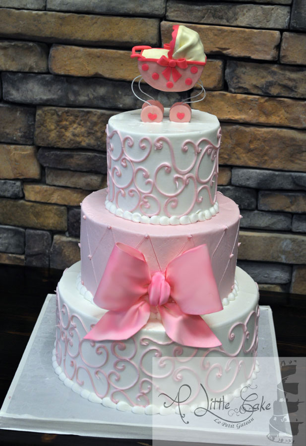 Pink Baby Shower Cake