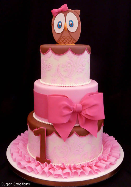 Pink Owl Birthday Cake Pink Owl Birthday Cake