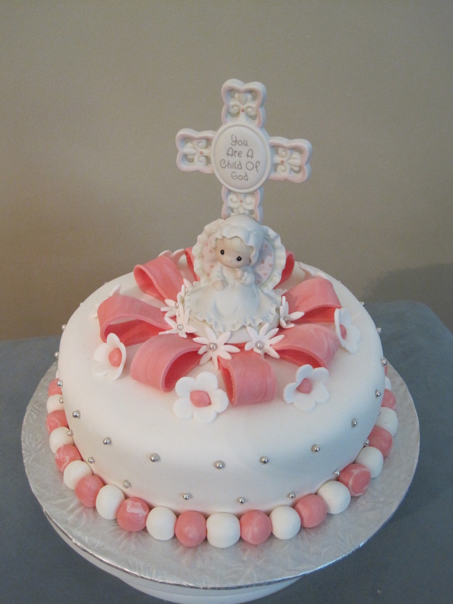 Precious Moments Baptism Cake for Girls Precious Moments Baptism Cake for Girls