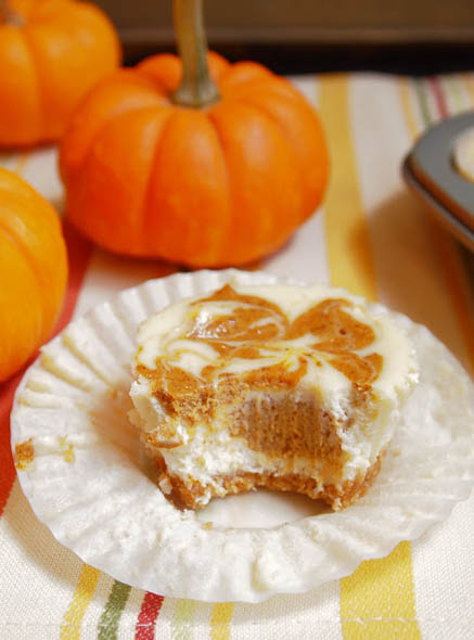 Pumpkin Swirl Cheesecake Cupcakes