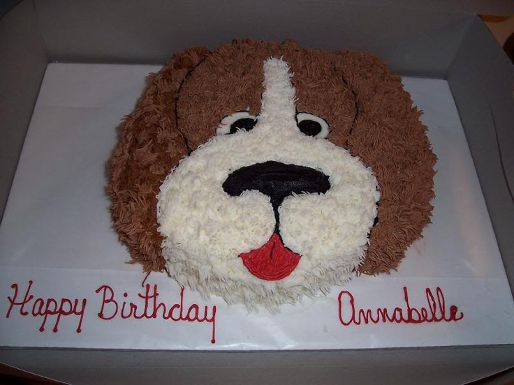 Puppy Dog Face Birthday Cake