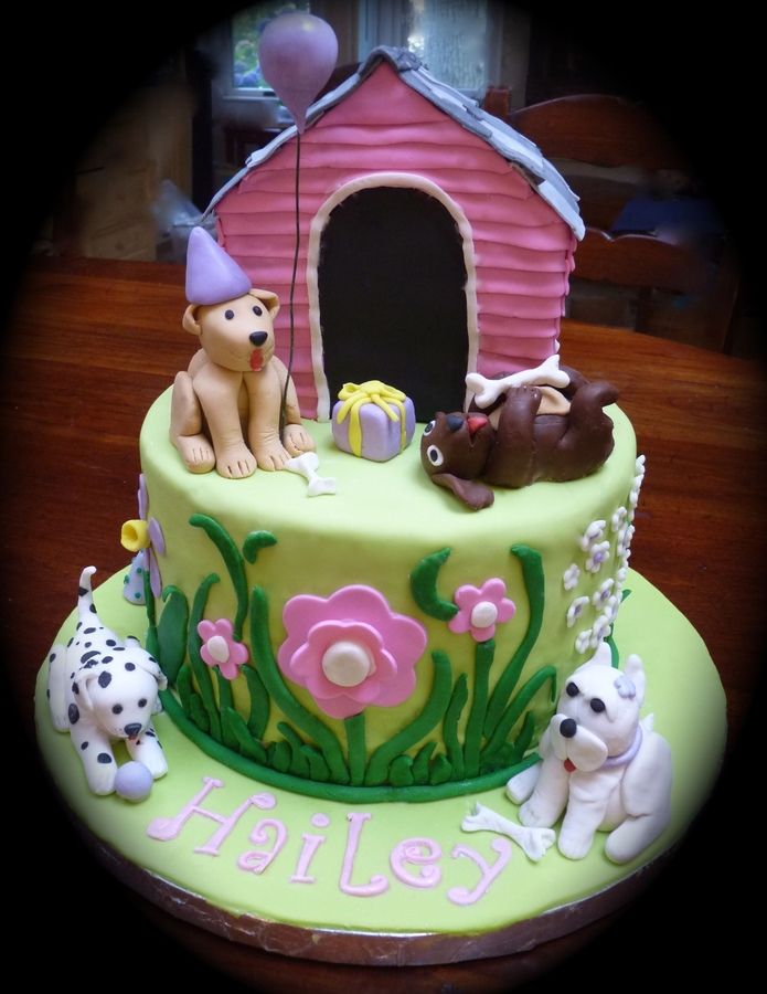 Puppy Dog Theme Birthday Cakes