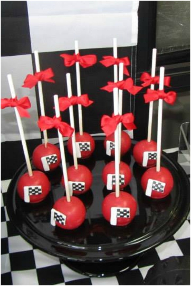 Race Car Cake Pops